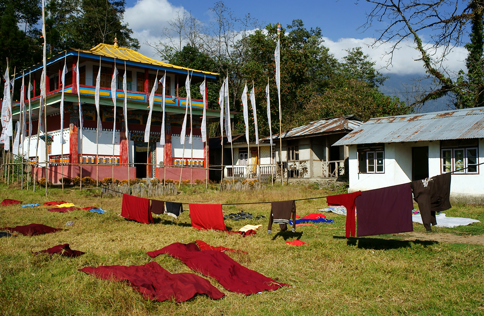 Himalaya Staat Sikkim (Indien) – Grosser Wäschetag im Kloster