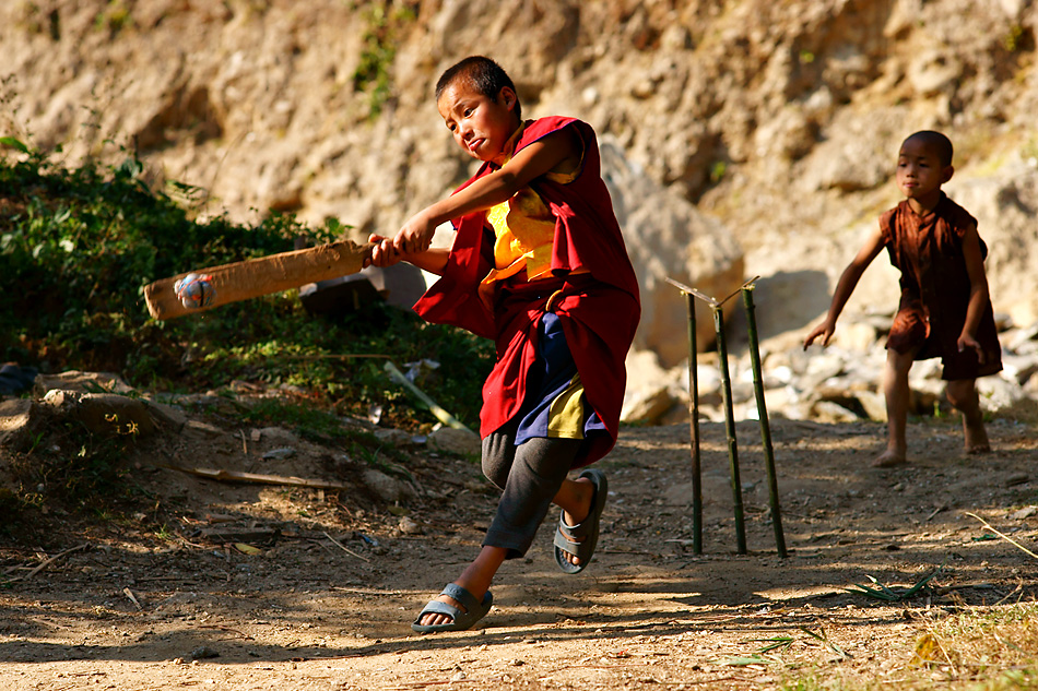 Himalaya Staat Sikkim (Indien) -Volltreffer beim Spiel-