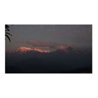 Himalayan peaks of Annapurna range with first rays of sun