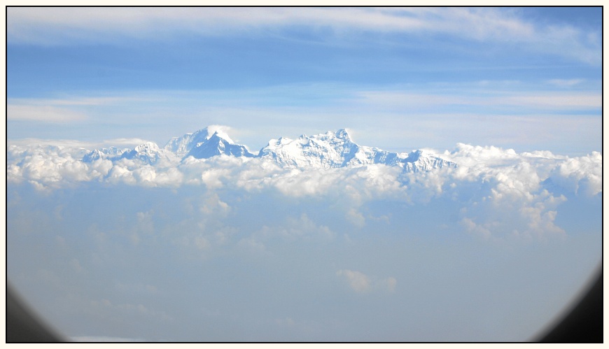 Himalayariesen aus dem Flugzeug