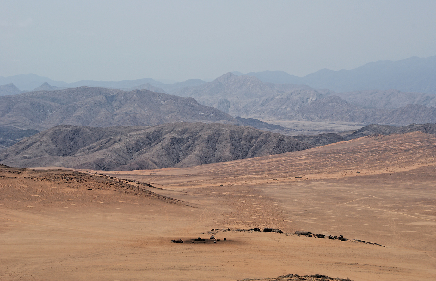 Himba-Dorf mit Aussicht