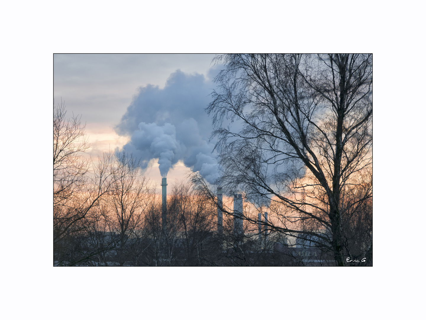 Himmel am Donnerstag Abend in Osten von Hamburg