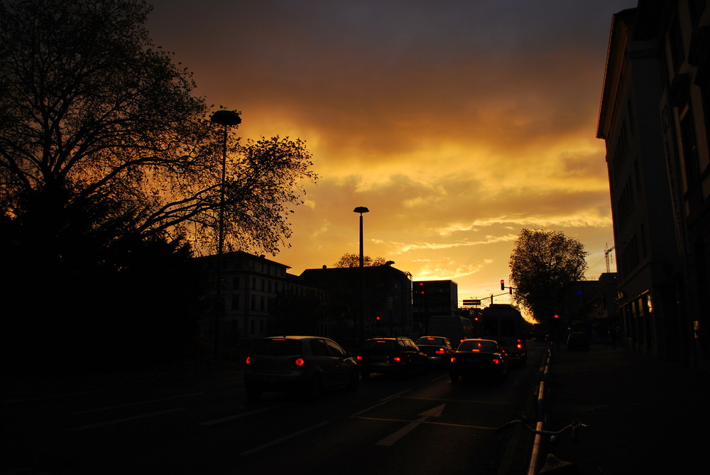 Himmel bei Sonnenuntergang in Heidelberg (Originalbild)