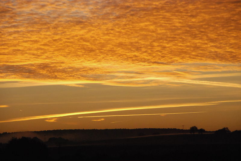 Himmel beim Sonnenaufgang Oktober 2006