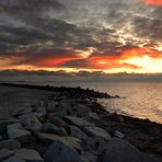 Himmel fängt zu leuchten an