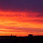 Himmel heute morgen über Cottbus