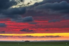 Himmel in Deutschlandfarben