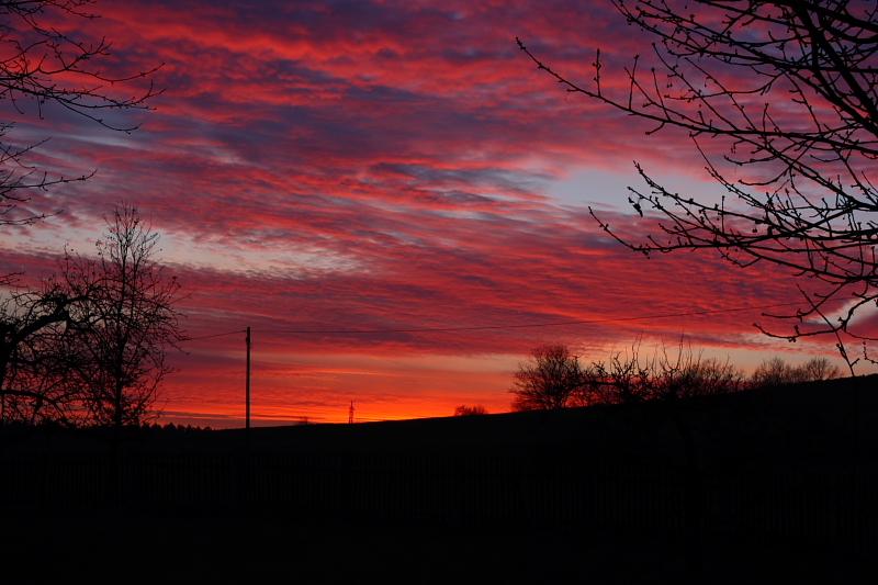 Himmel in Flammen