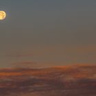 Himmel mit Mond heute morgen