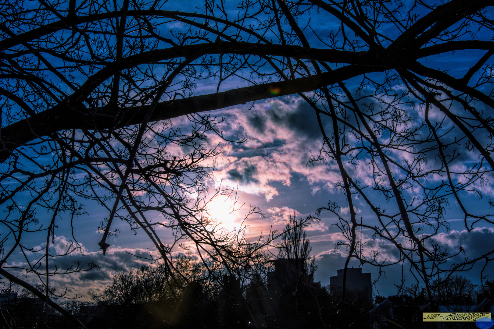 Himmel mit Sonnenuntergang