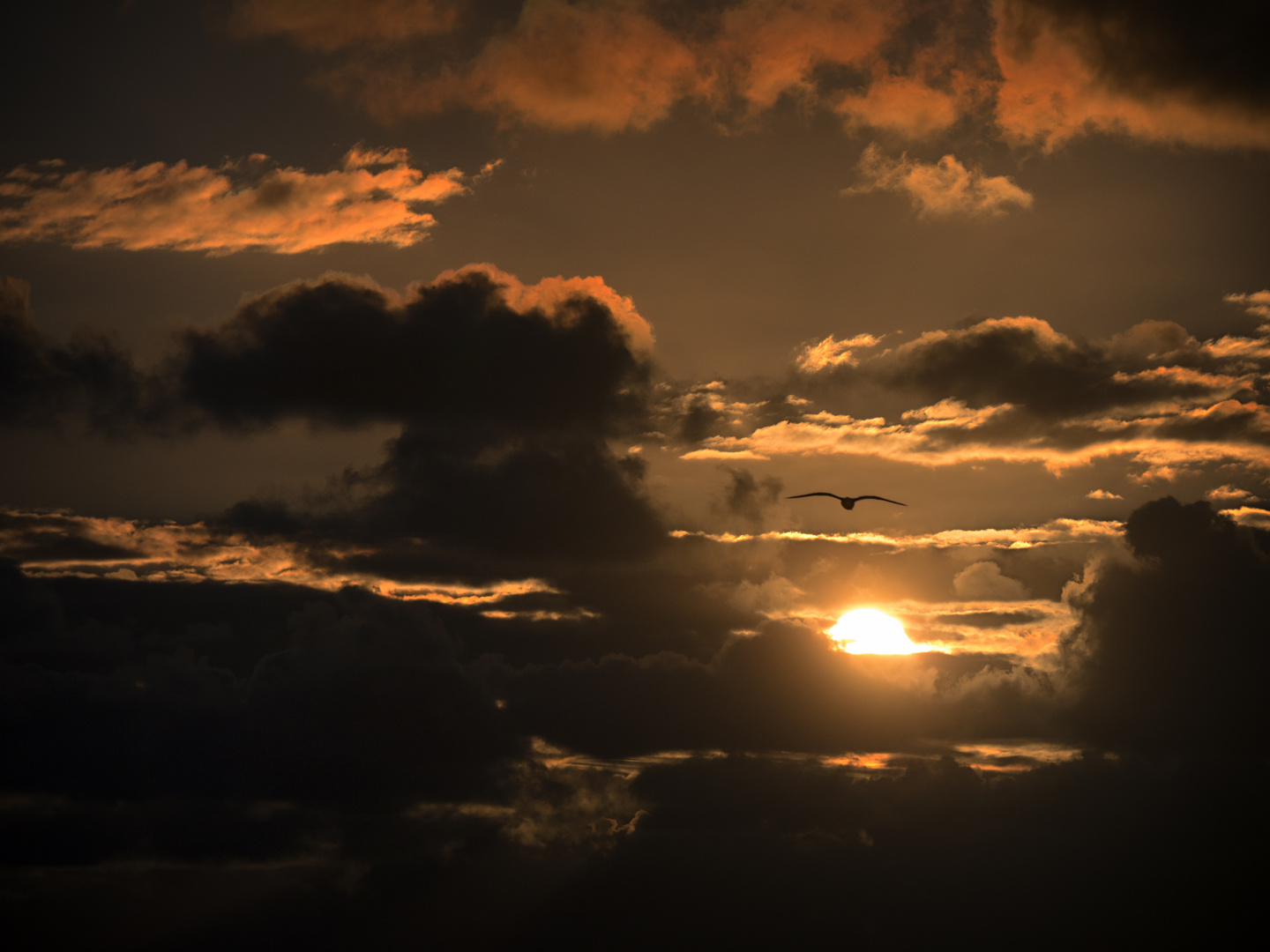 Himmel über dem Hörnumer Weststrand