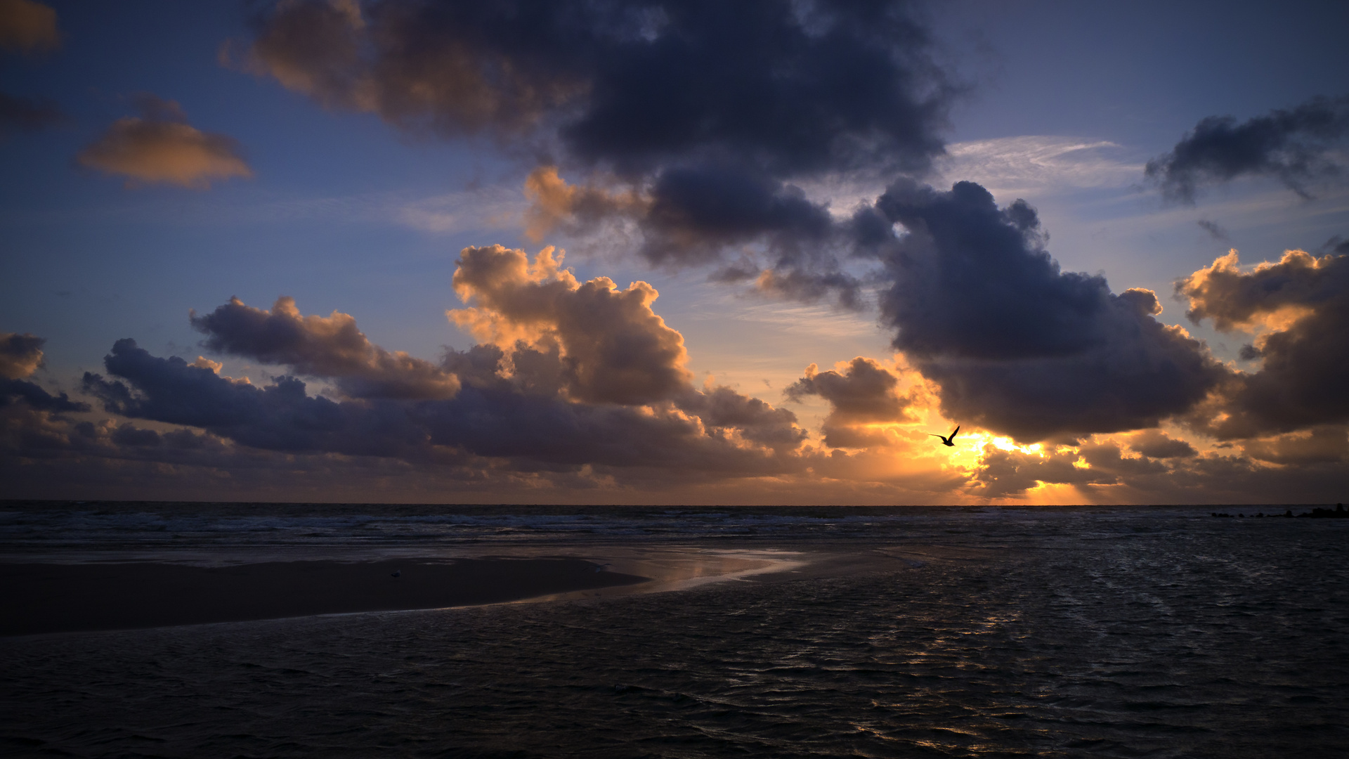 Himmel über dem Hörnumer Weststrand