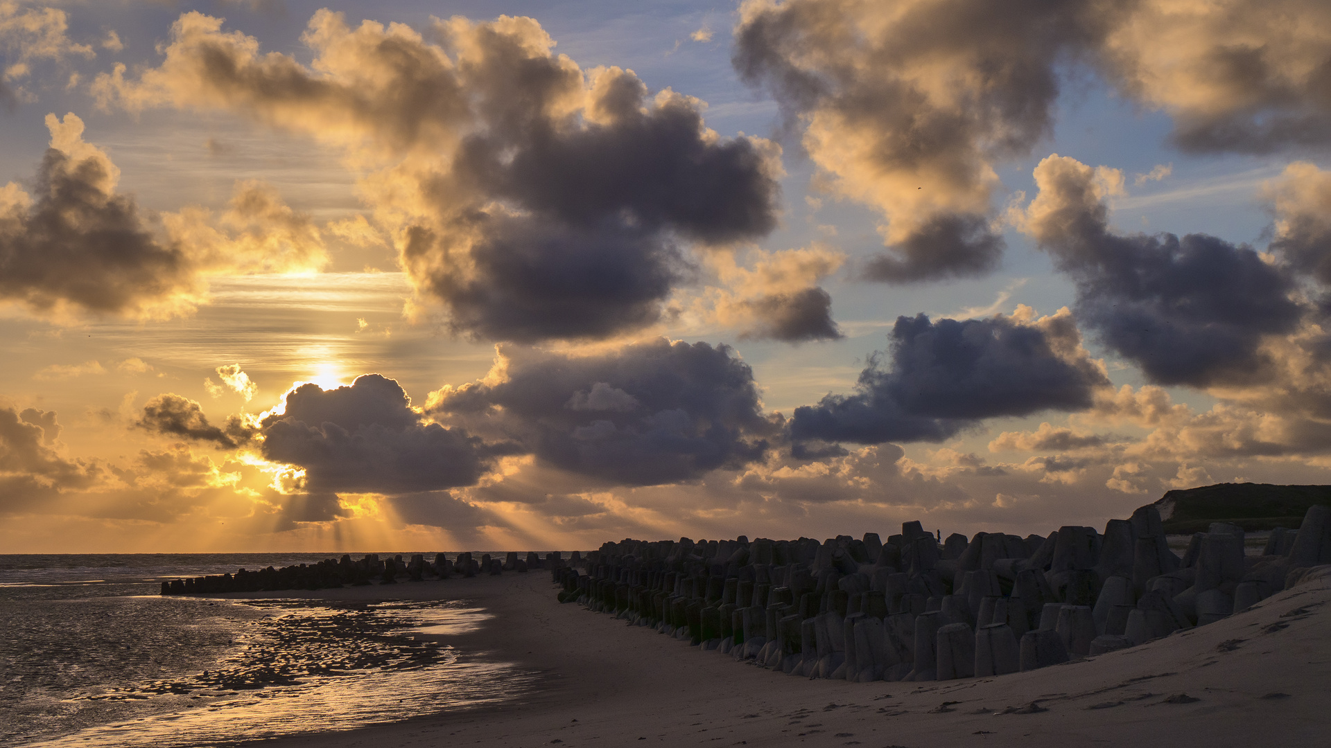 Himmel über dem Hörnumer Weststrand