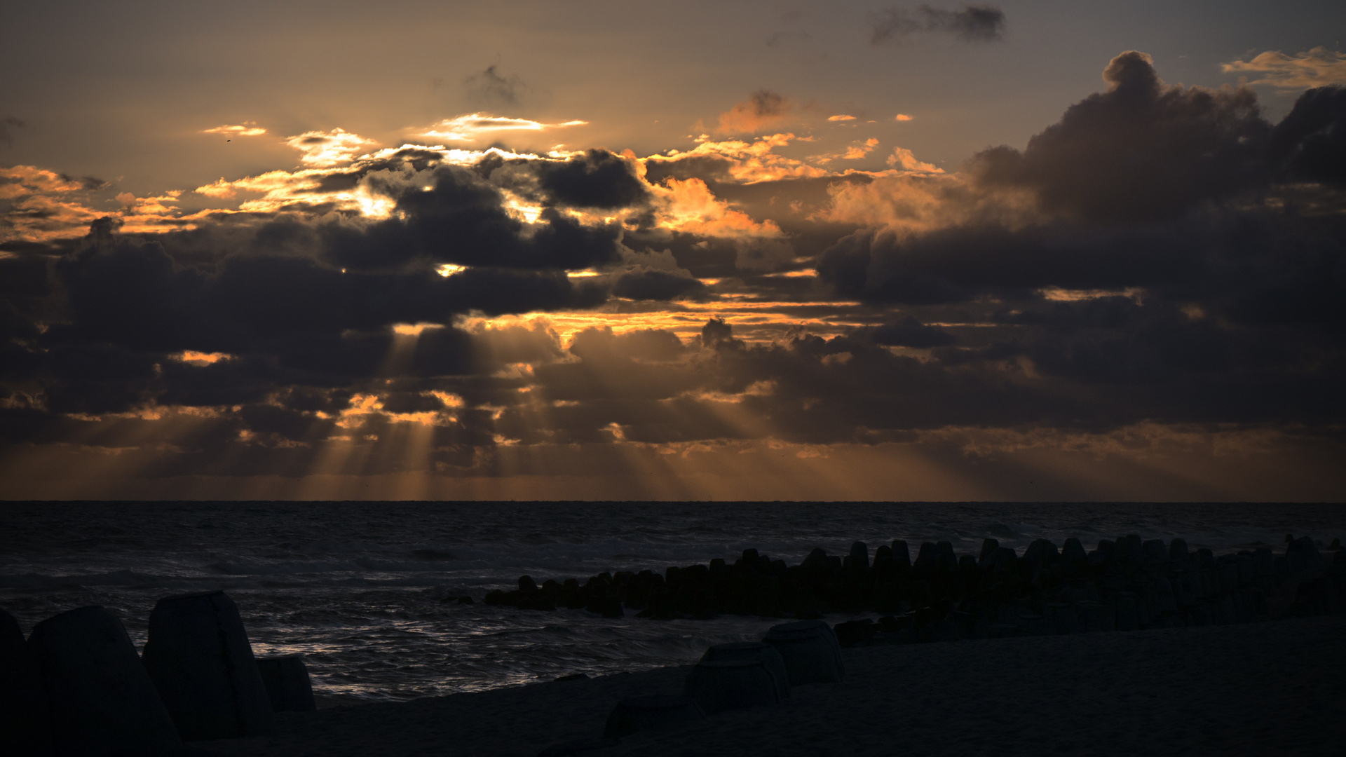 Himmel über dem Hörnumer Weststrand