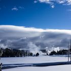 Himmel über dem Yellowstone Park im Winter