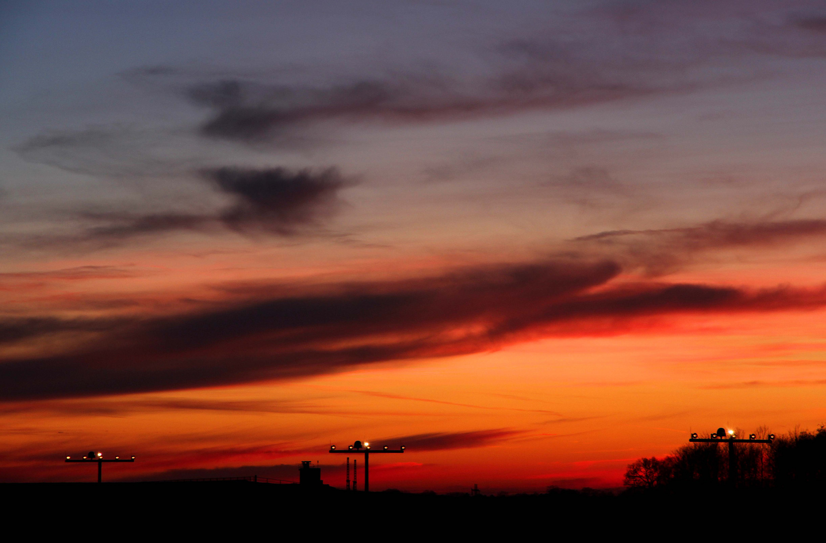 Himmel über der Landebahn...