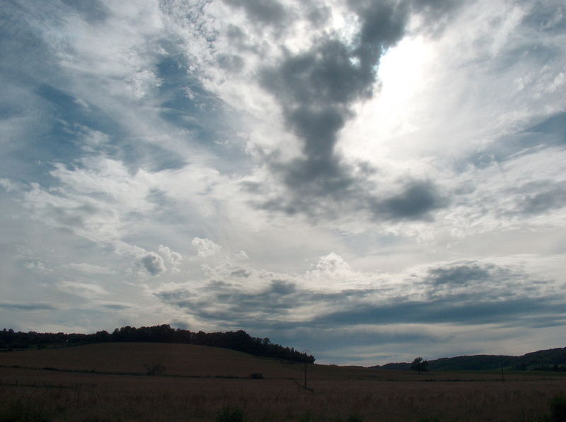 Himmel über der Saone.