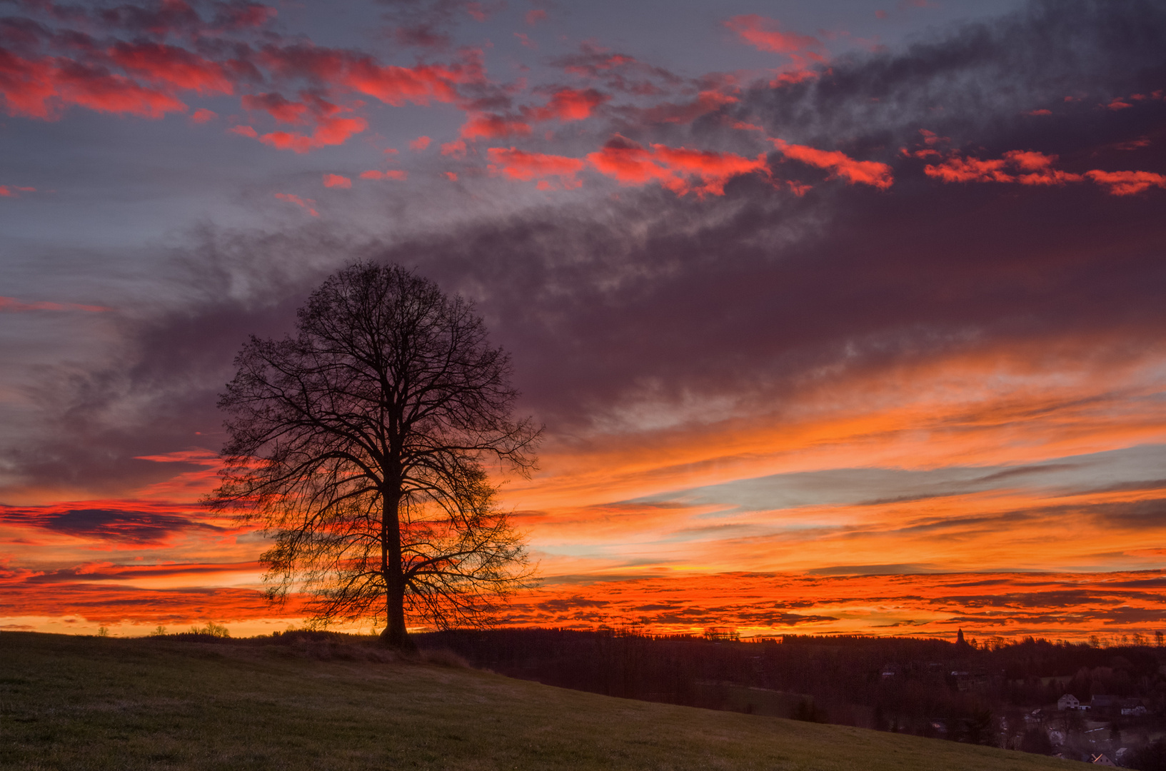 Himmel über Forchheim Sachsen