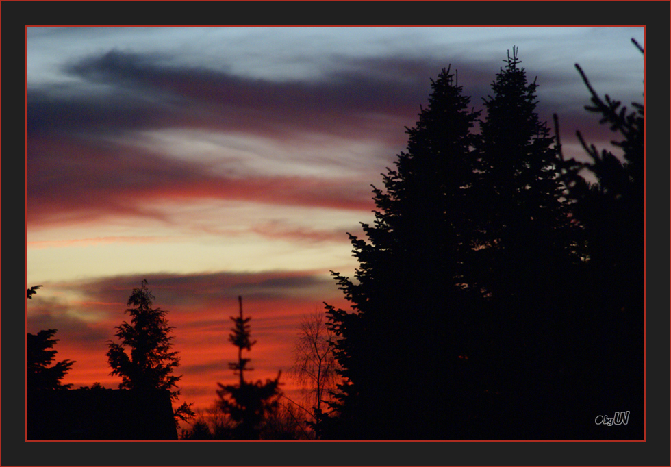 Himmel über mir am Abend