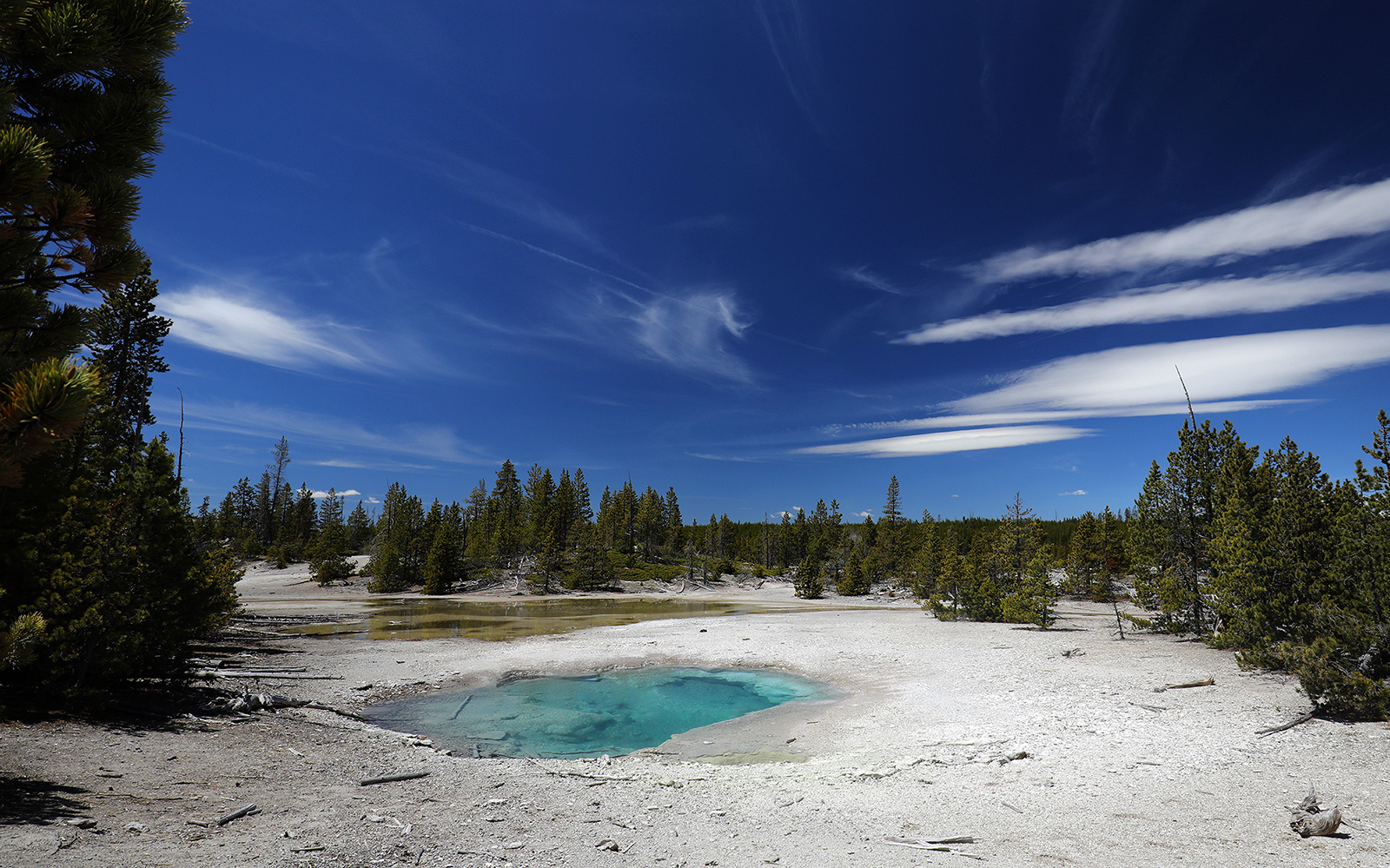 Himmel über Norris Geysir Basin