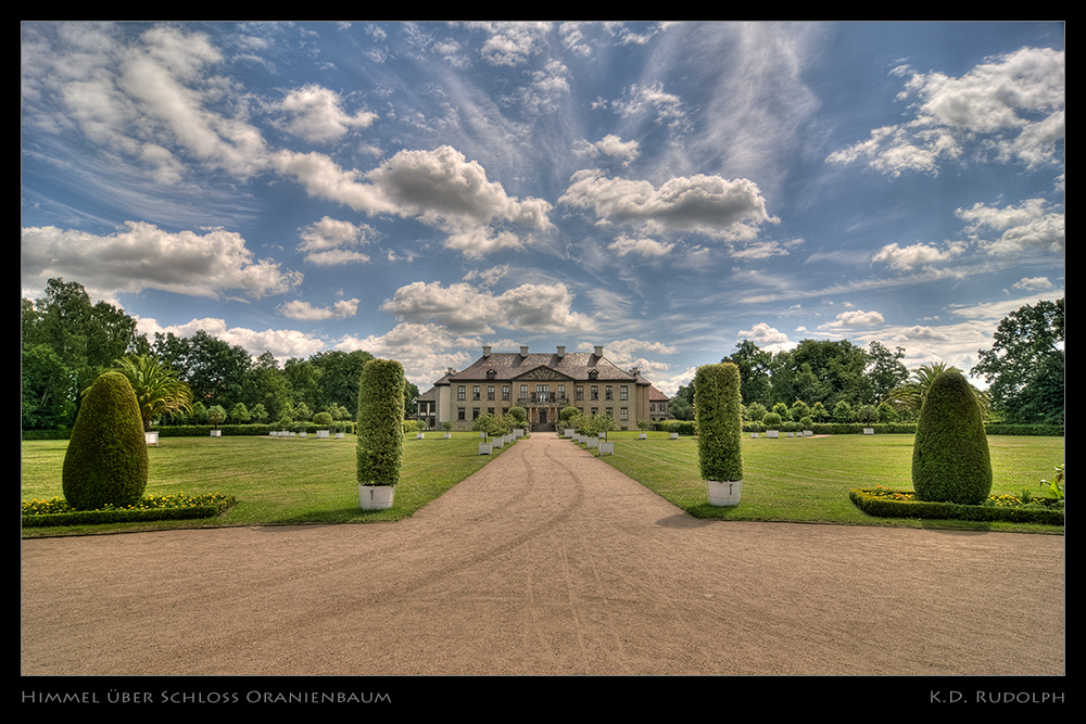 Himmel über Schloss Oranienbaum