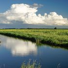 Himmelblau und wolkenweiß im Wasserspiegel