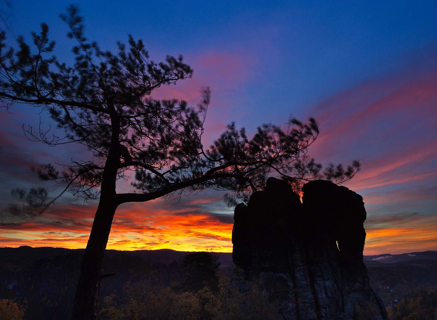 Himmelsglühen über der Bastei_8695