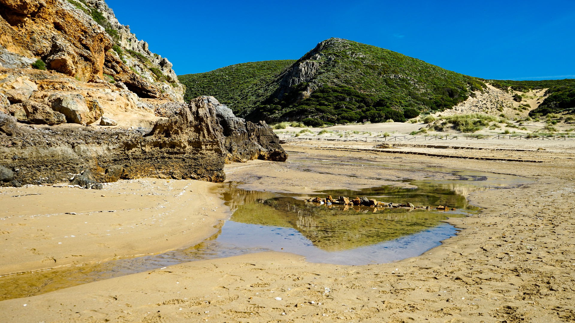 Himmelspfütze im Sandstrand