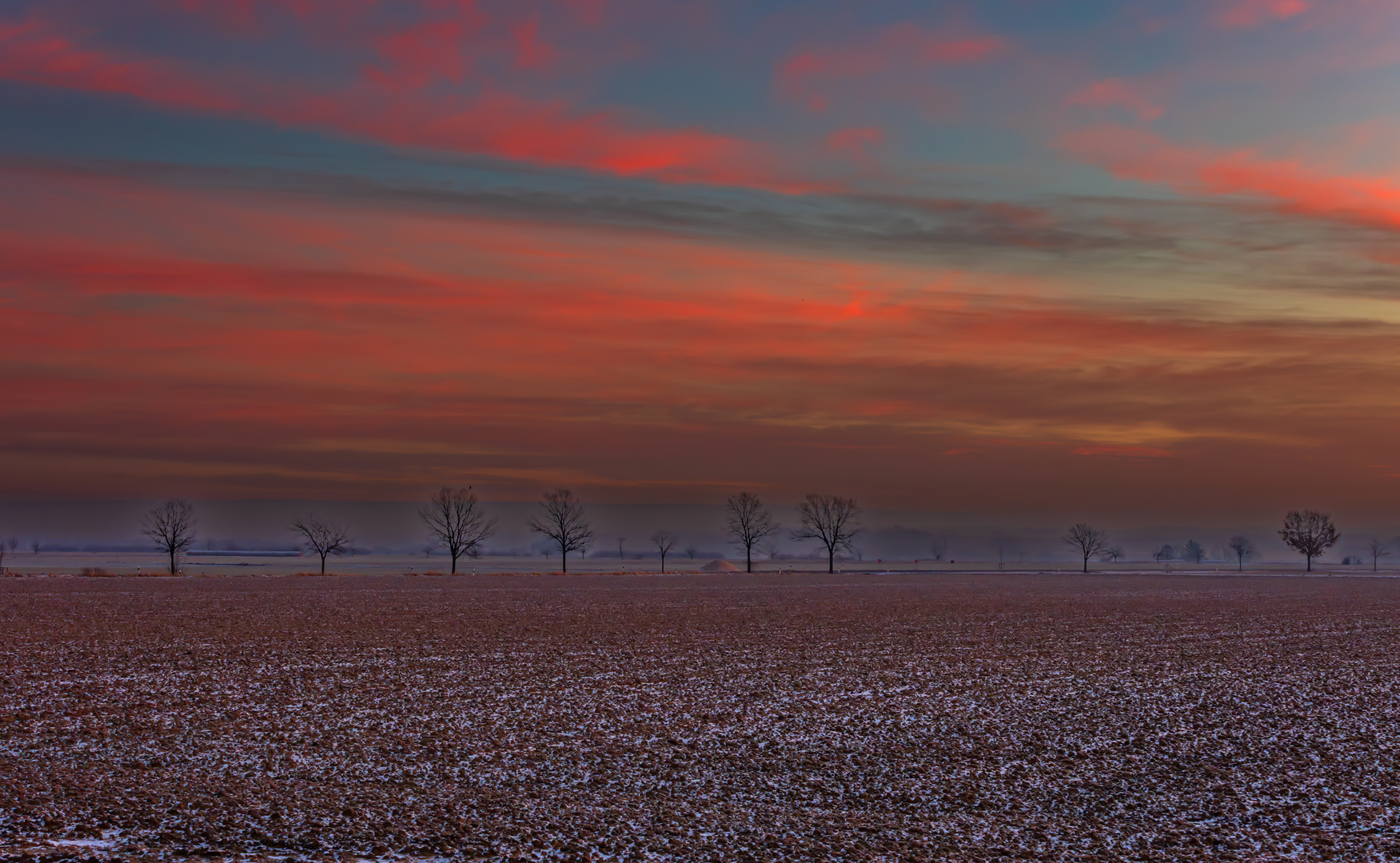 Himmelsröte gestern Morgen bei Westerode