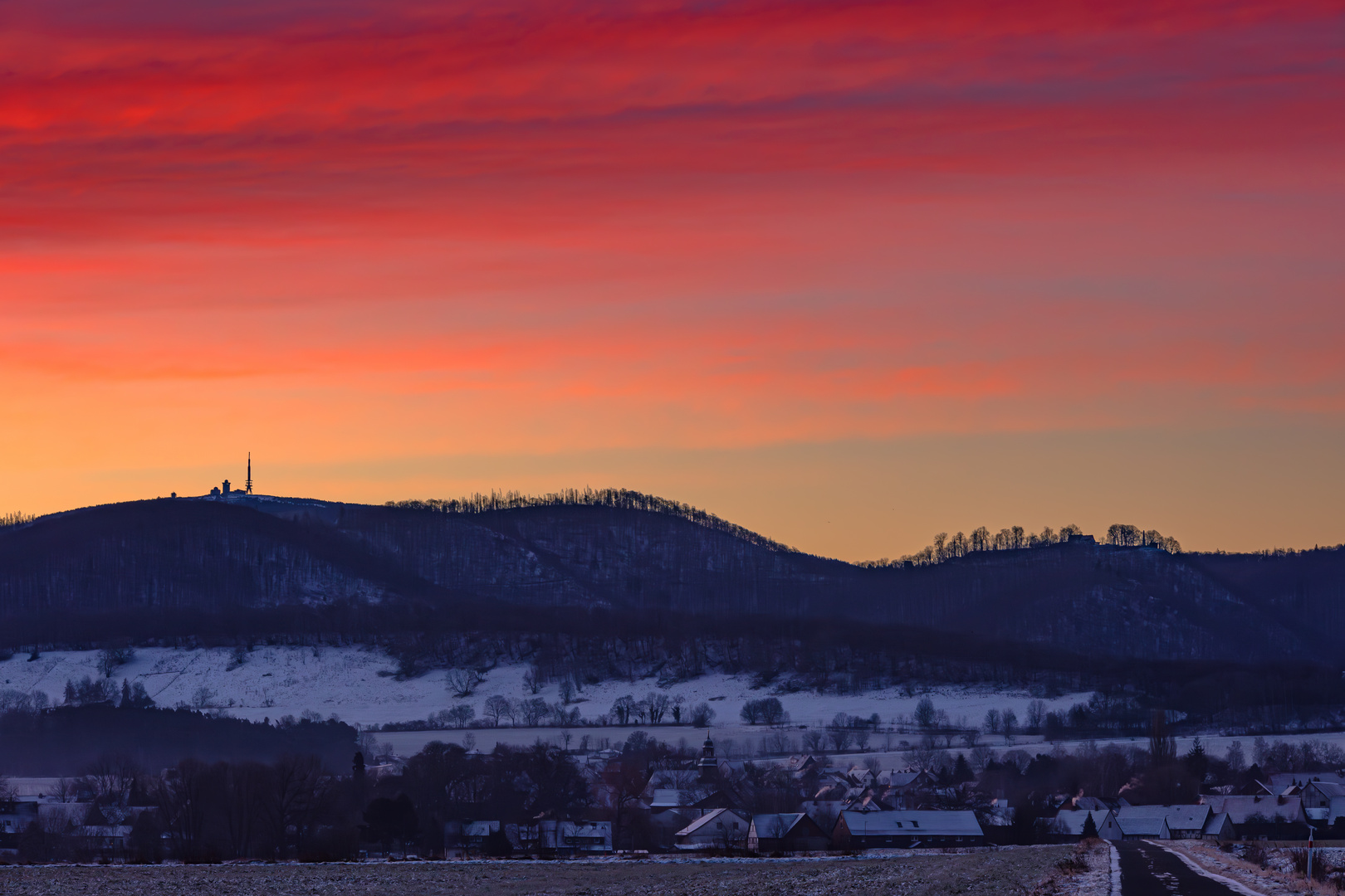 Himmelsröte gestern Morgen bei Westerode