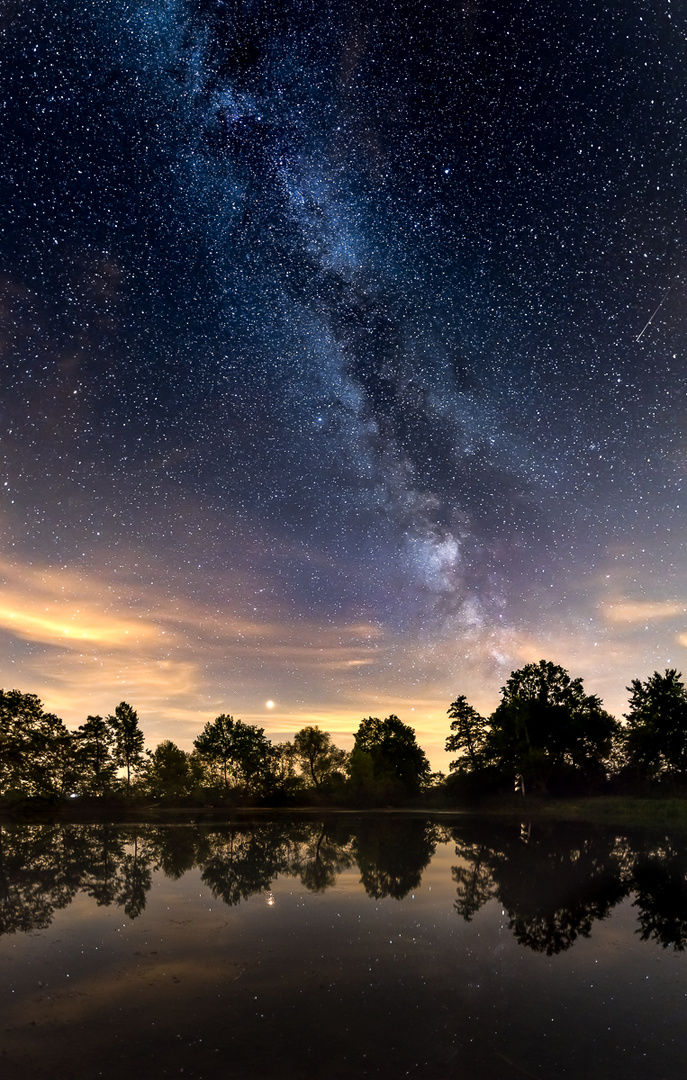 Himmelsspektakel mit Mars, Saturn und Perseide