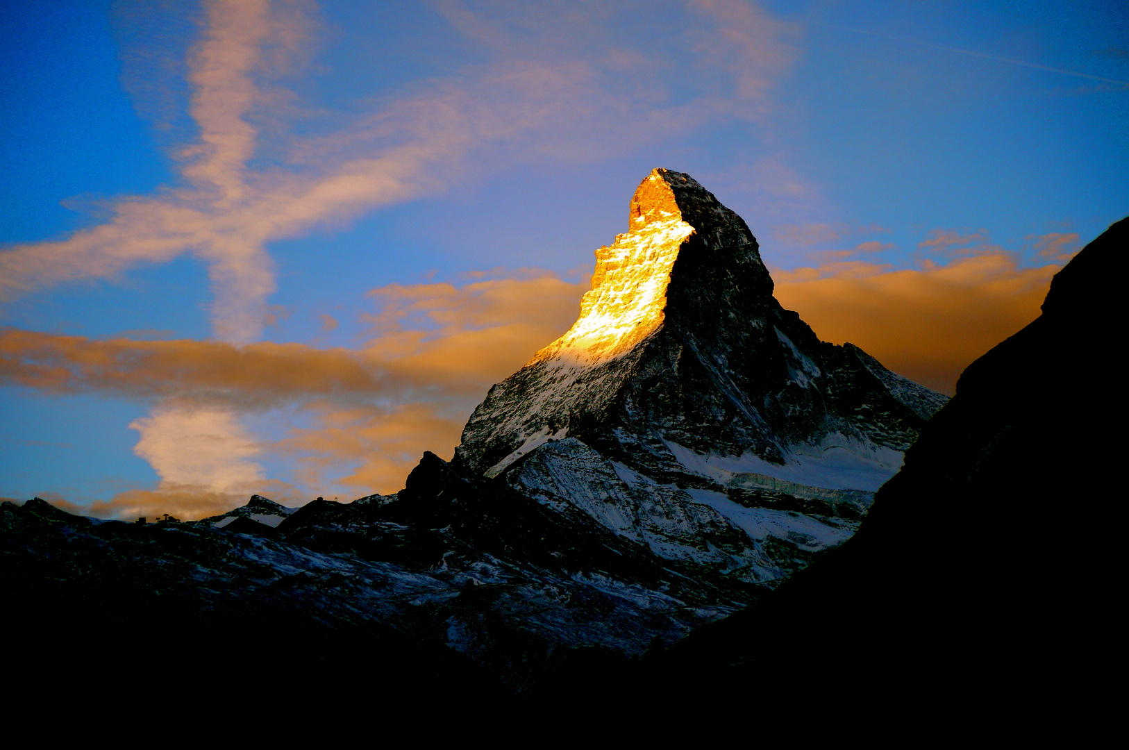 Himmelszeichen am Matterhorn