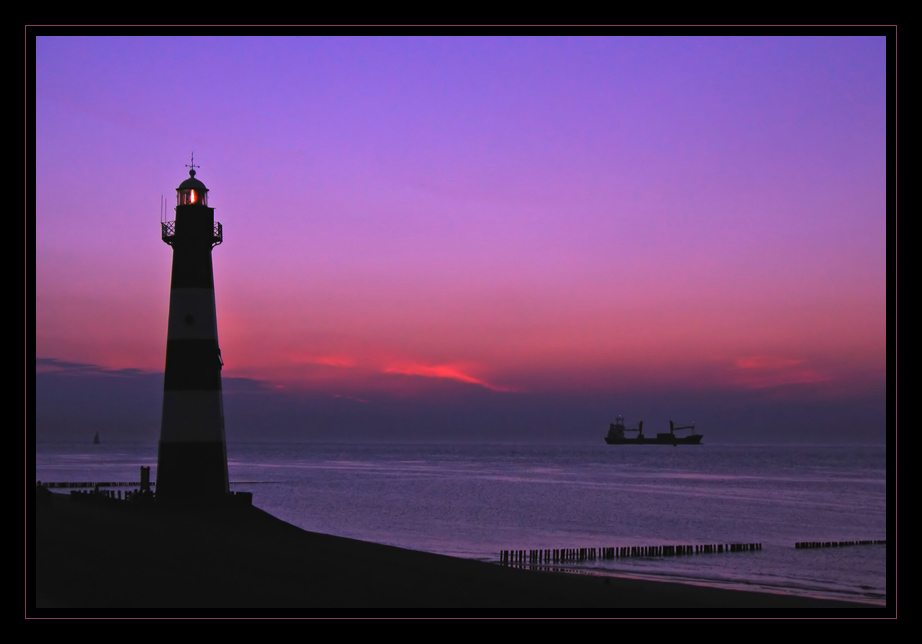 Himmlische Farben nach Sonnenuntergang