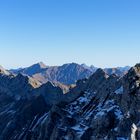 Hindelanger Klettersteig vom Nebelhorngipfel aus gesehen