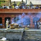 Hindu cremation at the Bagmati river in Pashupatinath