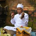 Hindu priest at Tirta Empul, Tampaksiring, Bali - Indonesia