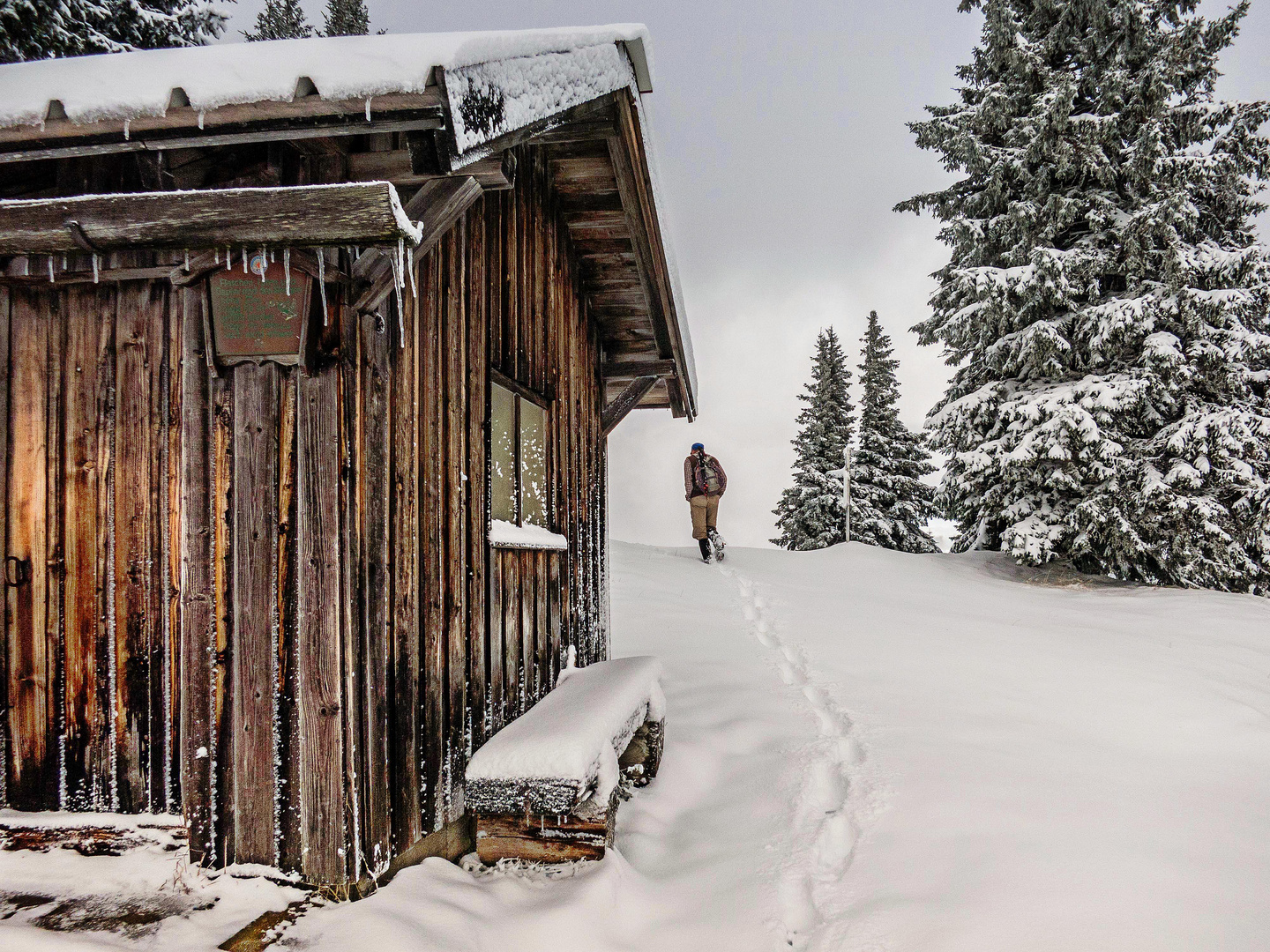 Hinter der Hütte