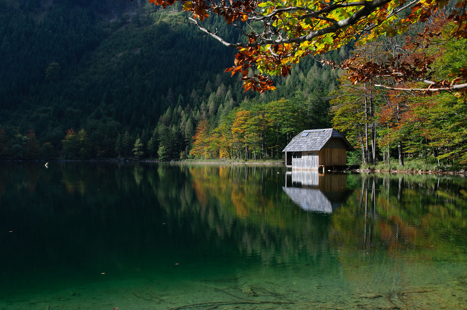 Hinterer Langbathsee, Herbst 2010