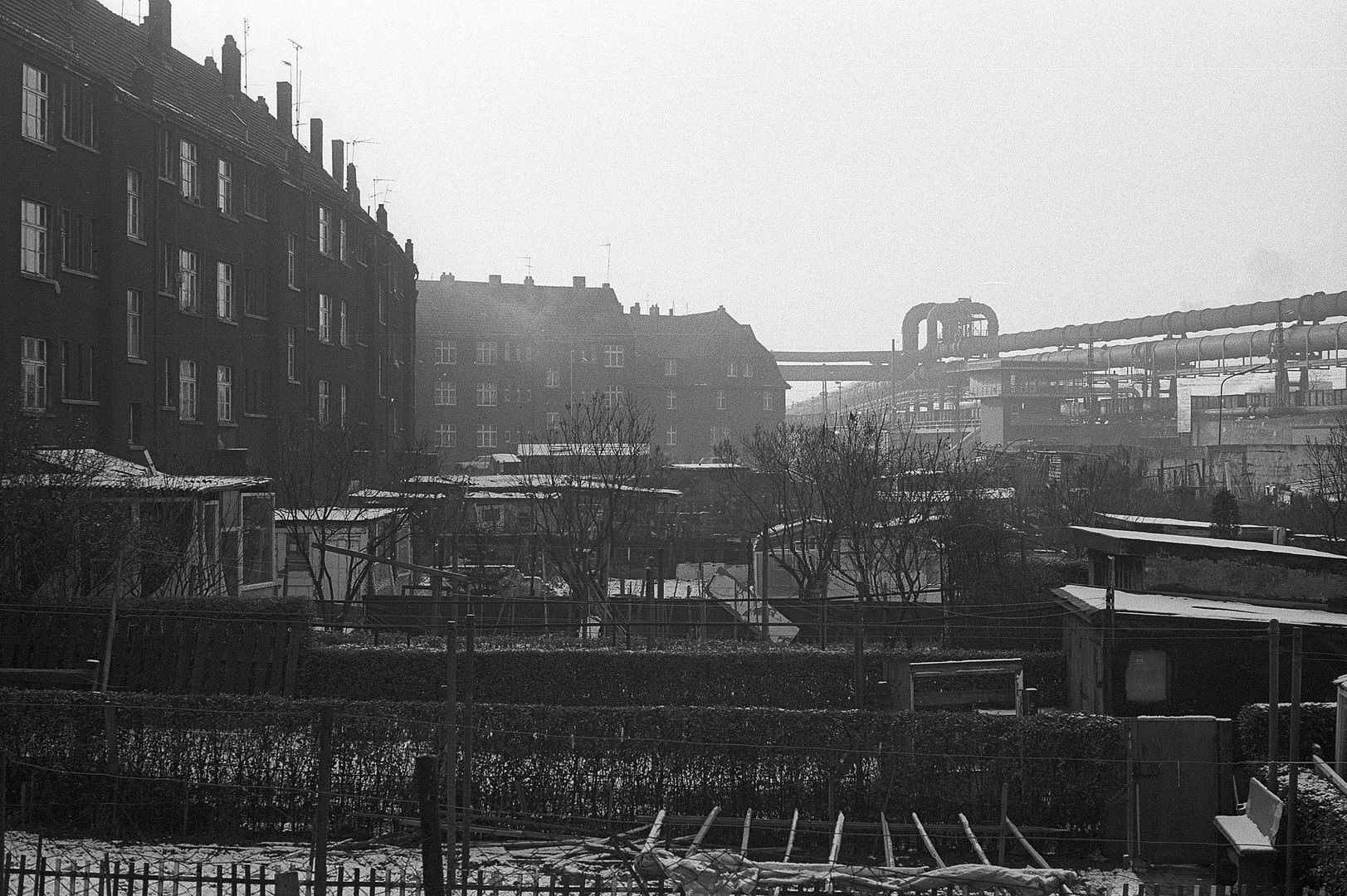 Hinterhof Duisburg Bruckhausen 1981