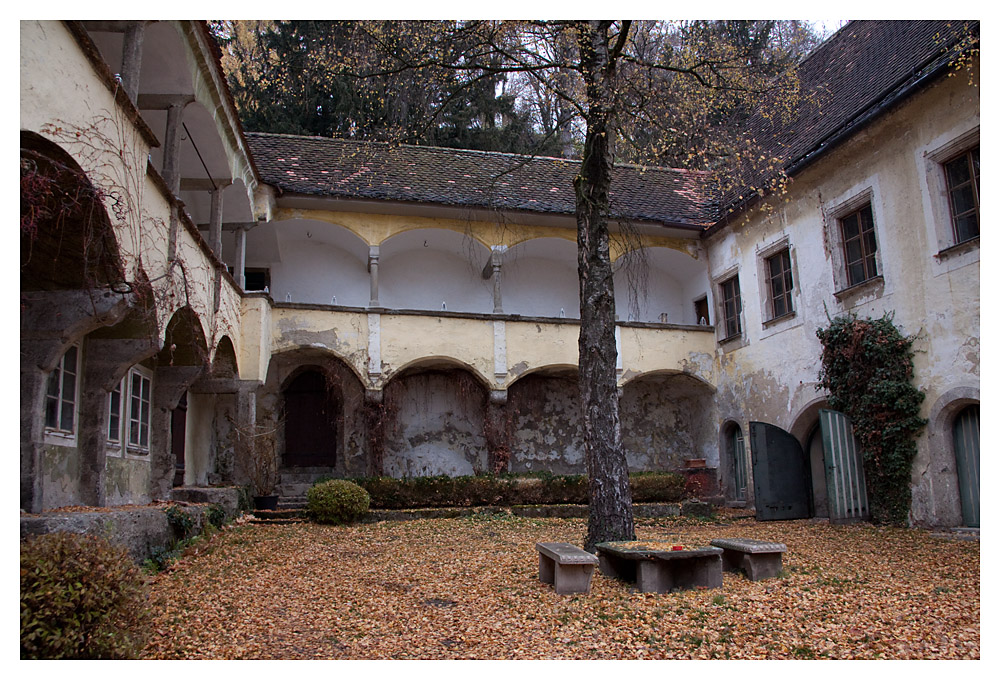 Hinterhofansicht in der Altstadt von Steyr