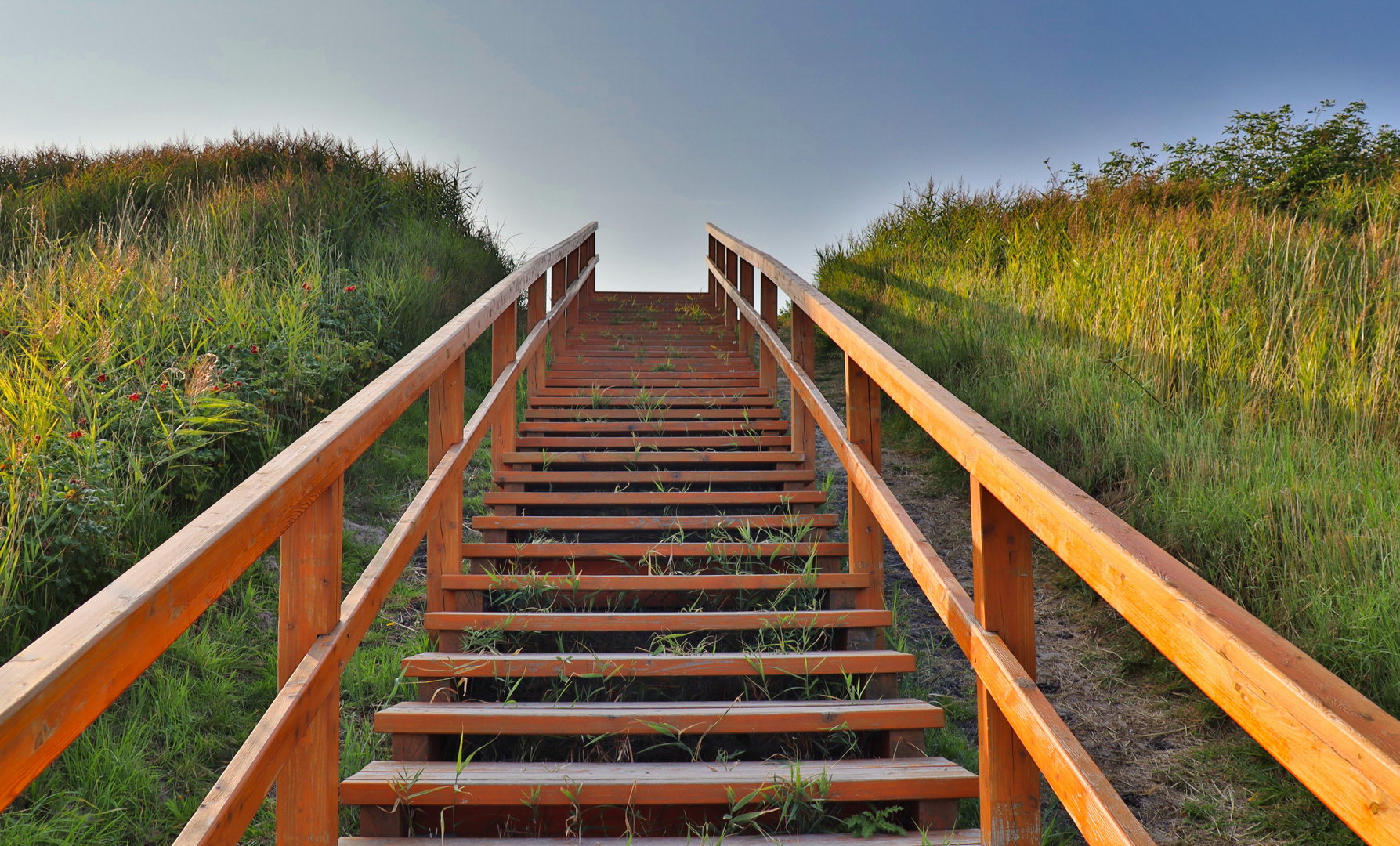 HInterm Deich beginnt der Strand von St Peter Ording