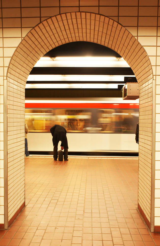 hinterm Tunnel ist die Bewegung stark