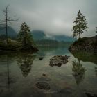 Hintersee bei Ramsau bei leichtem Nebel