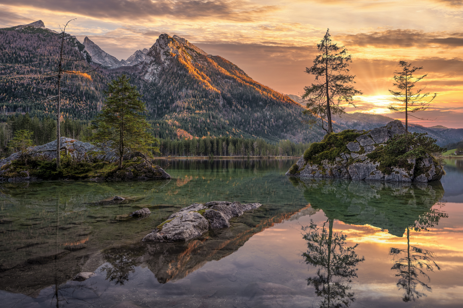 Hintersee bei Sonnenuntergang