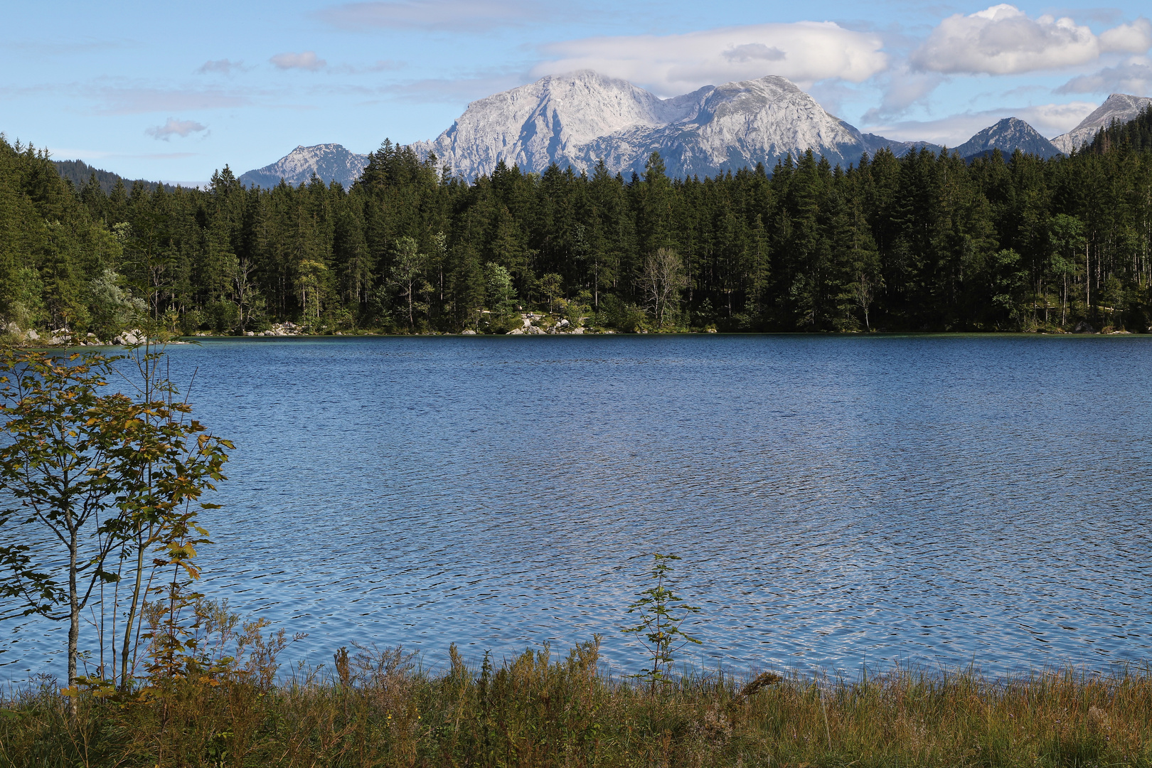 Hintersee gegen das Göllmassiv (2019_09_12_6213_ji))