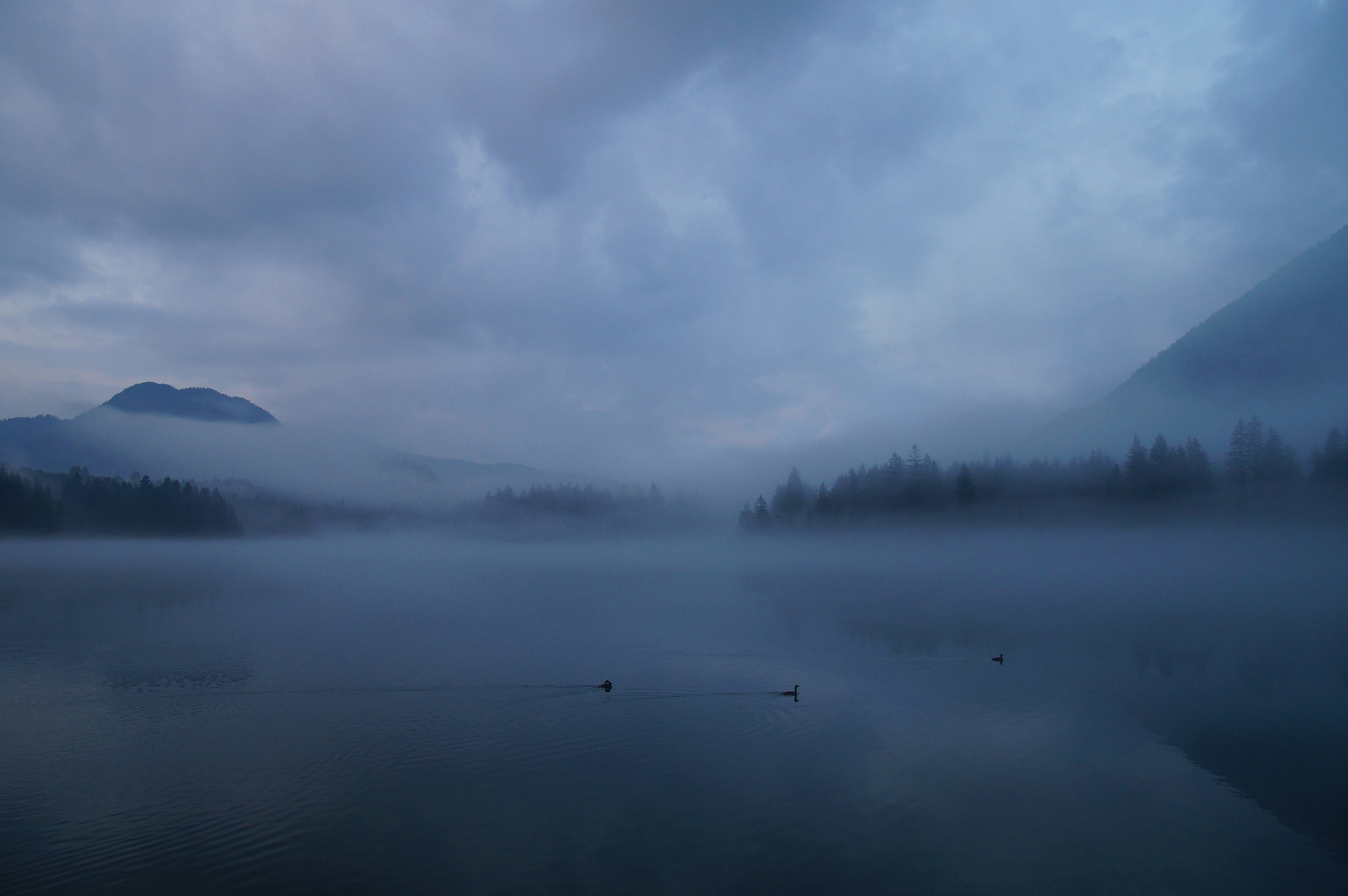 Hintersee im Nebel