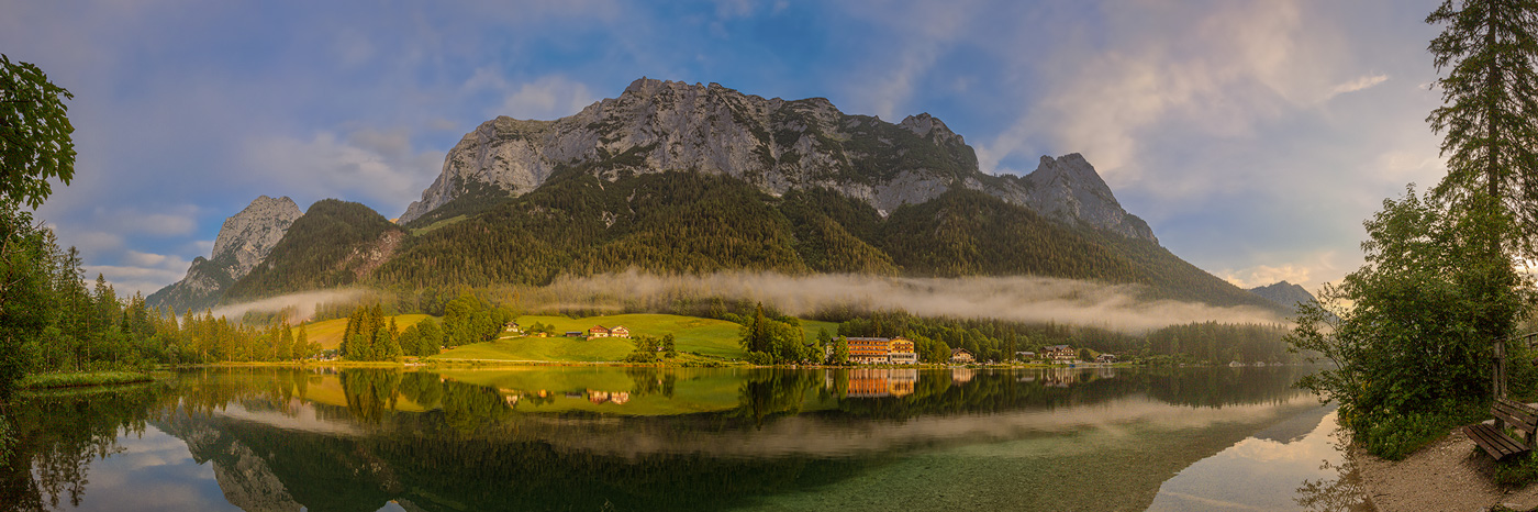 Hintersee morgens Panorama