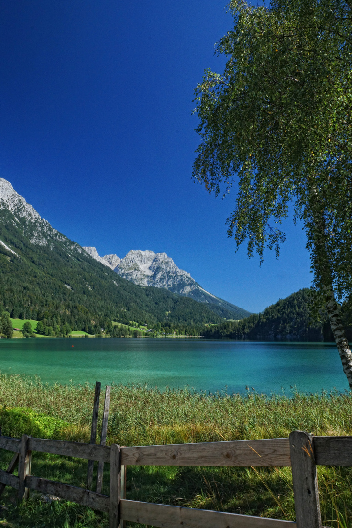 Hintersteiner See mit Blick auf den Wilden Kaiser