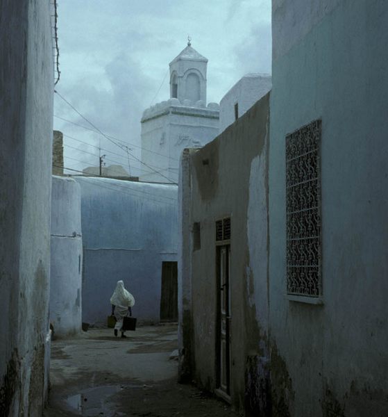 Hinterstrasse in Kairouan (Tunesien)