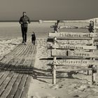 Hinweisschild zum Strandkiosk